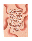 Healing Energy Flows Through Me Velveteen Plush Blanket