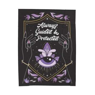 Always Guided & Protected Velveteen Plush Blanket