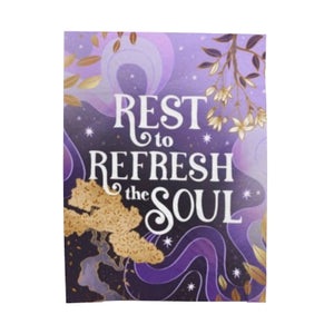 Rest to Refresh the Soul Velveteen Plush Blanket