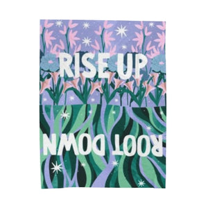 Rise Up Root Down Velveteen Plush Blanket