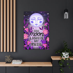 The Moon Lights my Path Canvas Gallery Wraps