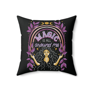 Magic is All Around Me Vegan Suede Pillow