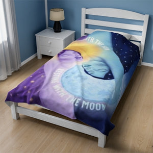 Rising With the Sun Resting With the Moon Velveteen Plush Blanket