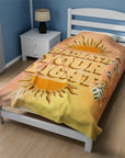 Radiate Your Light Velveteen Plush Blanket