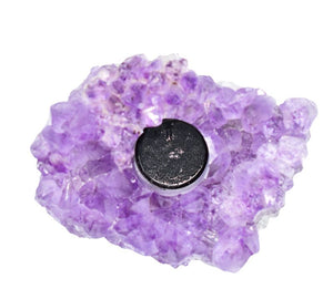 Amethyst Druzy Crystal Tea Light Holder