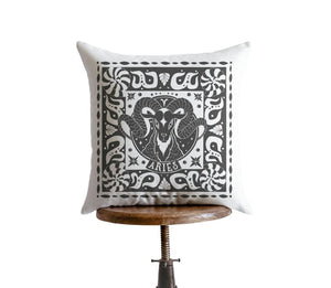 Aries Block Print Pillow