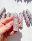 Plum Blossom Tourmaline Crystal Point