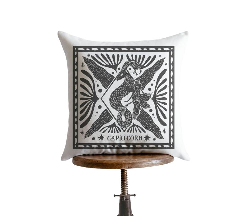 Capricorn Block Print Pillow