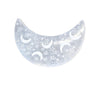 Celestial Engraved Crescent Moon Selenite Plate