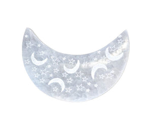 Celestial Engraved Crescent Moon Selenite Plate