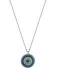 Crystal Embedded Evil Eye Necklace