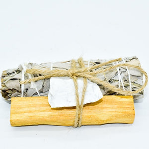 Palo Santo, Sage & Crystal Smoke Cleansing Bundle