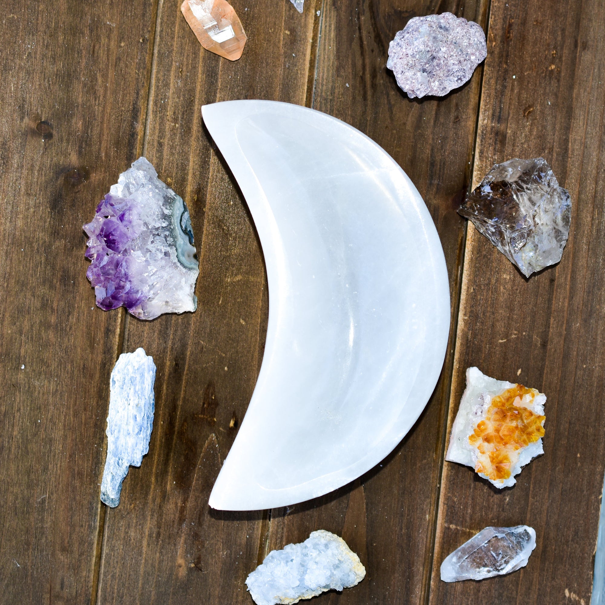 Selenite Crescent Moon Bowl