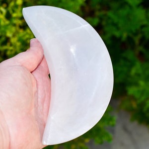 Selenite Crescent Moon Bowl