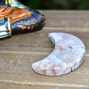 Pink Amethyst Crescent Moon