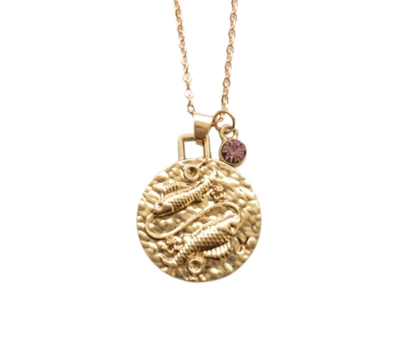 Double Sided Zodiac Coin Necklace