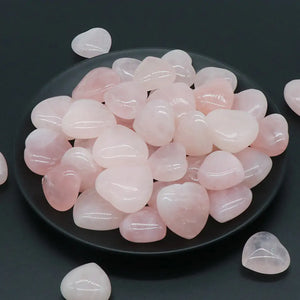 Rose Quartz Puffy Hearts