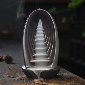 Clay Waterfall Backflow Incense Holder