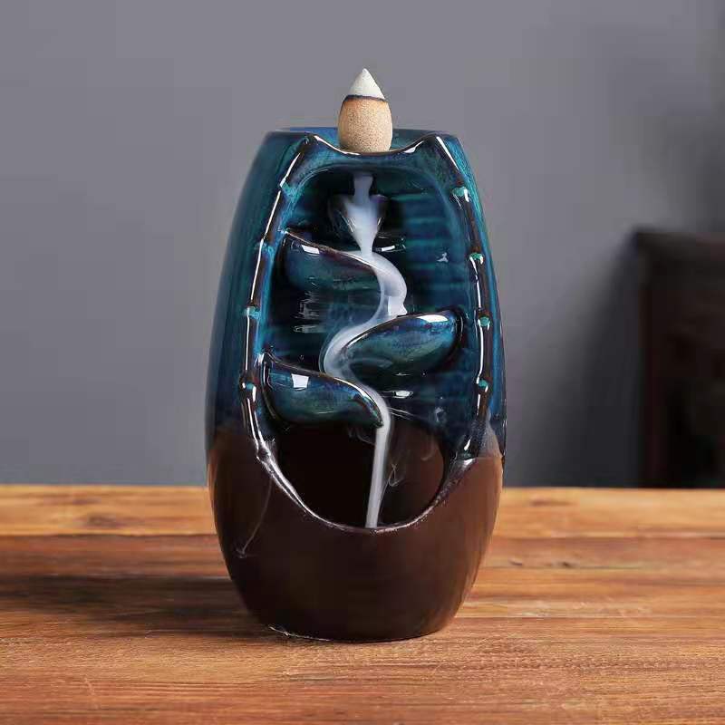 Ceramic Waterfall Backflow Incense Holder