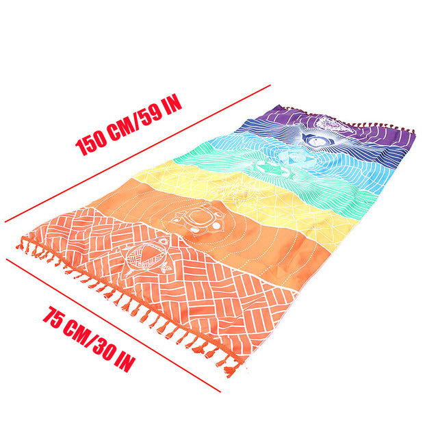 Rainbow Chakra Beach Mat