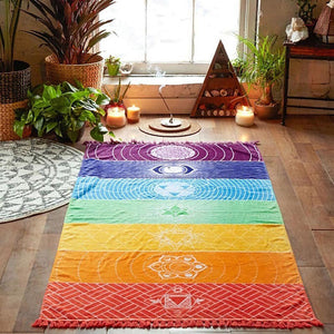 Rainbow Chakra Beach Mat