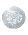 Divine Serpent Selenite Palm Stone