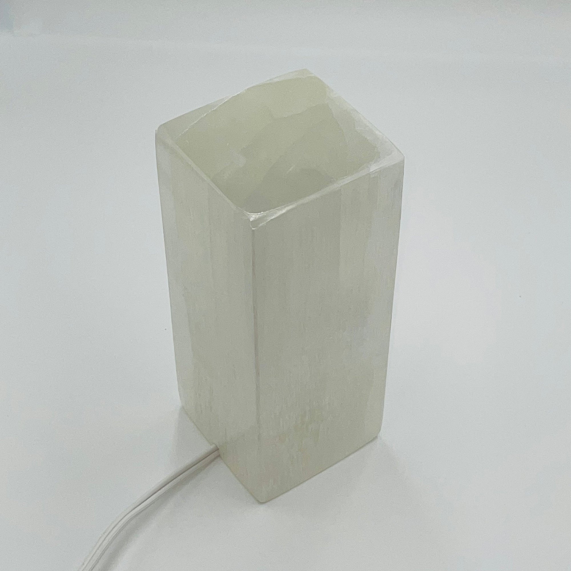 Selenite Block Lamp