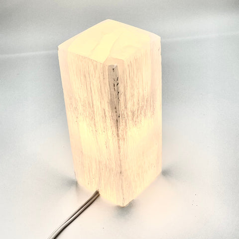 Selenite Block Lamp