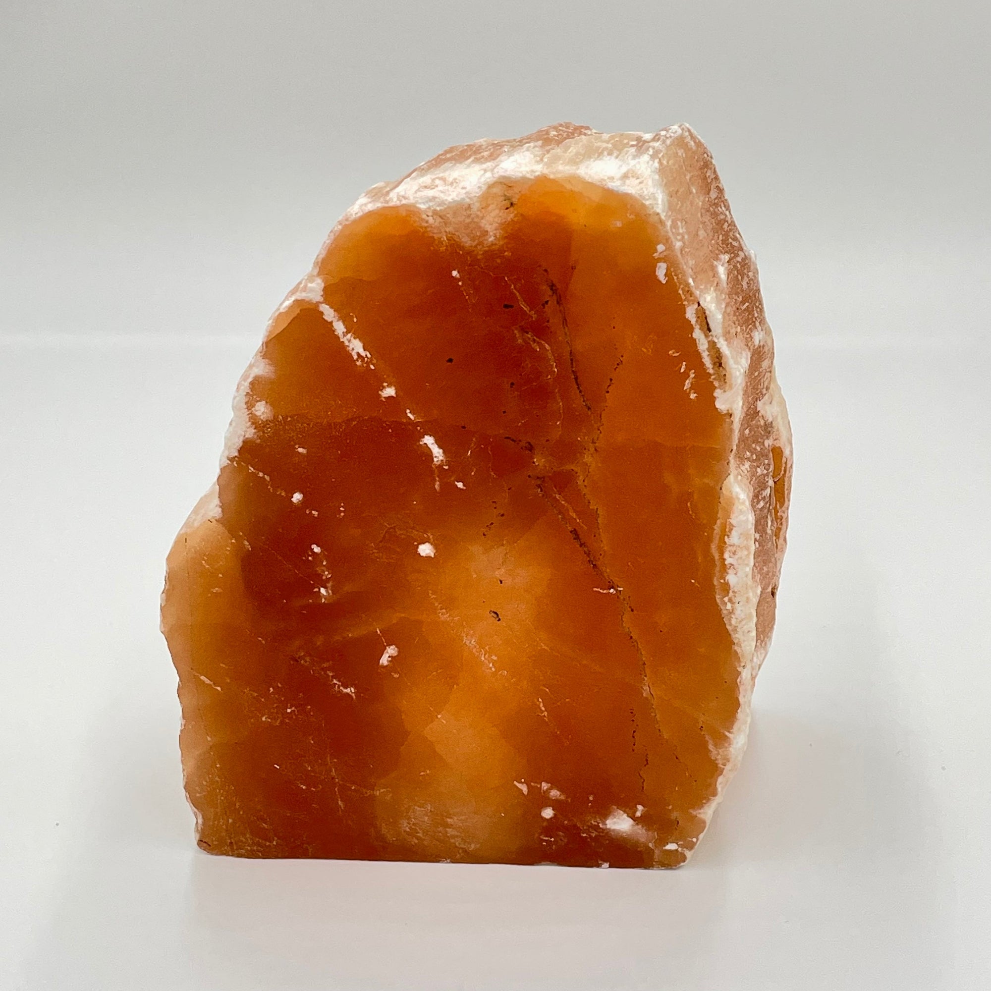 Orange Selenite Lamp