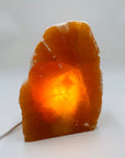 Orange Selenite Lamp