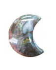 Moss Agate Crescent Moon