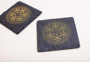 Sacred Geometry Water Charging Coaster