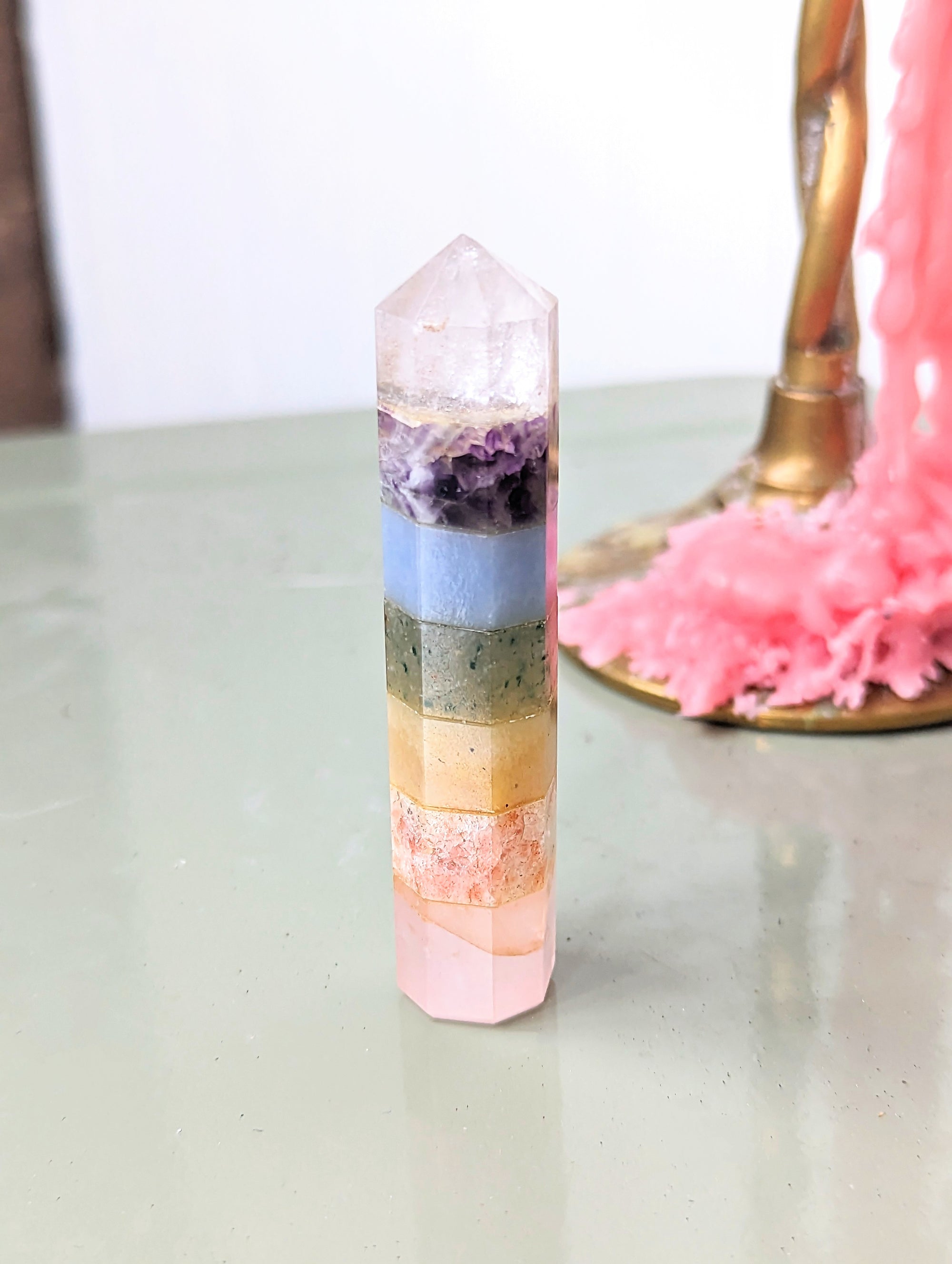 Pastel Rainbow Chakra Wand