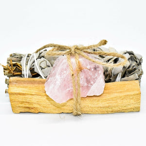 Palo Santo, Sage & Crystal Smoke Cleansing Bundle