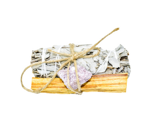 Palo Santo, Sage & Crystal Smoke Cleansing Bundle