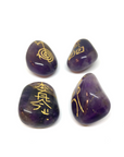 Gold Engraved Crystal Reiki Stones