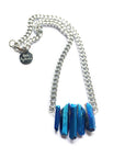 Rocked Up Mini Crystal Quartz Necklace - Sapphire