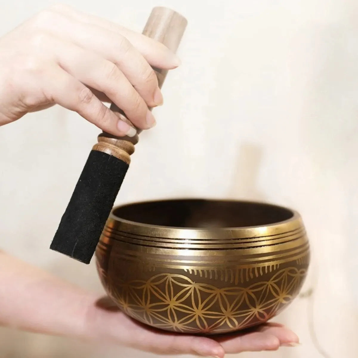 Flower of Life Brass Singing Bowl