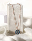 Crystal Embedded Evil Eye Necklace