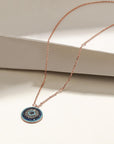 Crystal Embedded Evil Eye Necklace