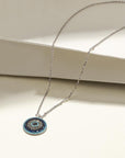 Crystal Embedded Evil Eye Necklace