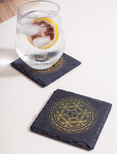 Sacred Geometry Water Charging Coaster