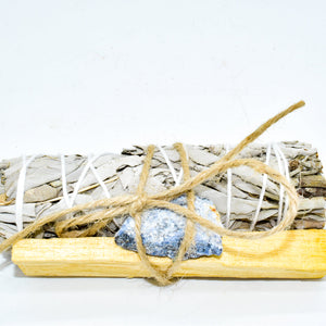 Palo Santo, Sage & Crystal Smoke Cleansing Bundle