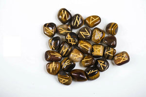 Gold Engraved Crystal Runes