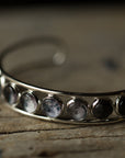 Moon Phase Silver Cuff Bracelet