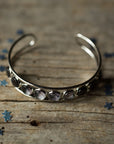 Moon Phase Silver Cuff Bracelet