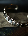 Moon Phase Silver Cuff Bracelet