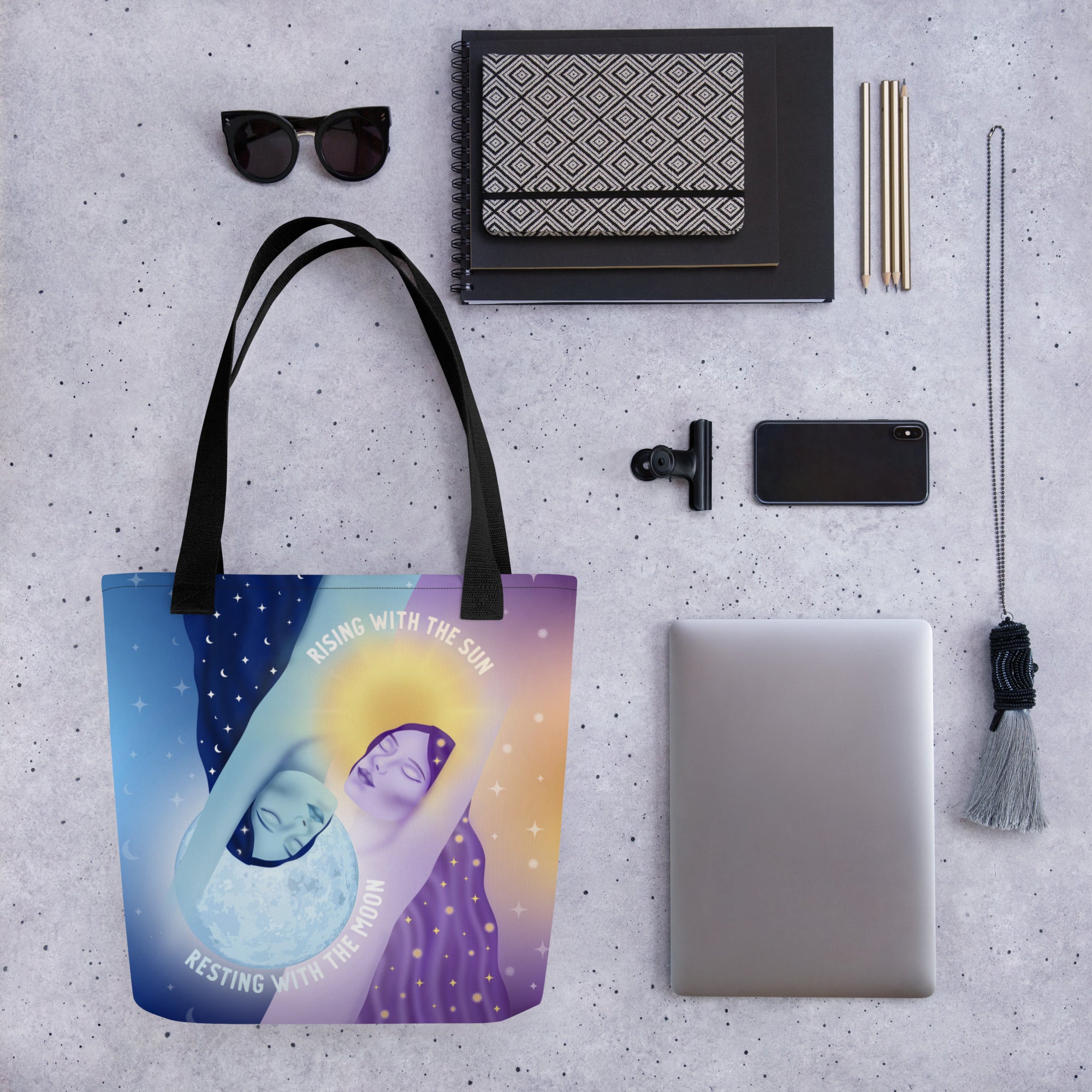 Rising With the Sun Resting With the Moon Tote Bag