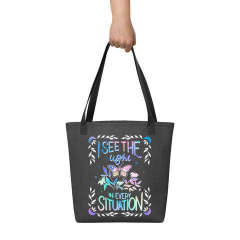 I See the Light in Every Situation Tote Bag