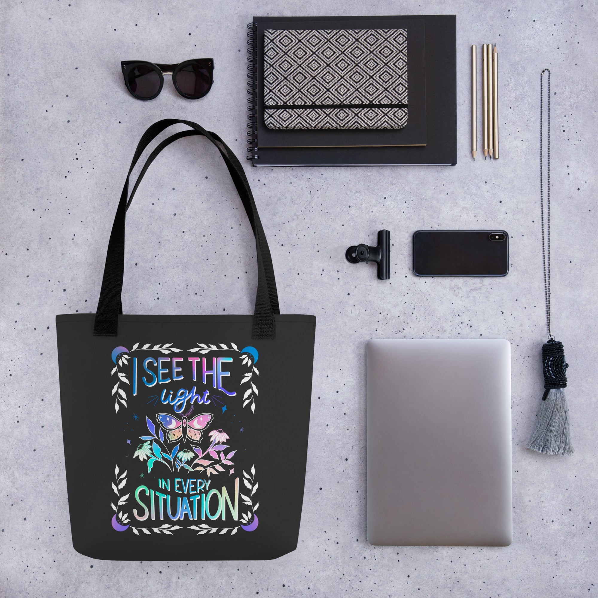 I See the Light in Every Situation Tote Bag